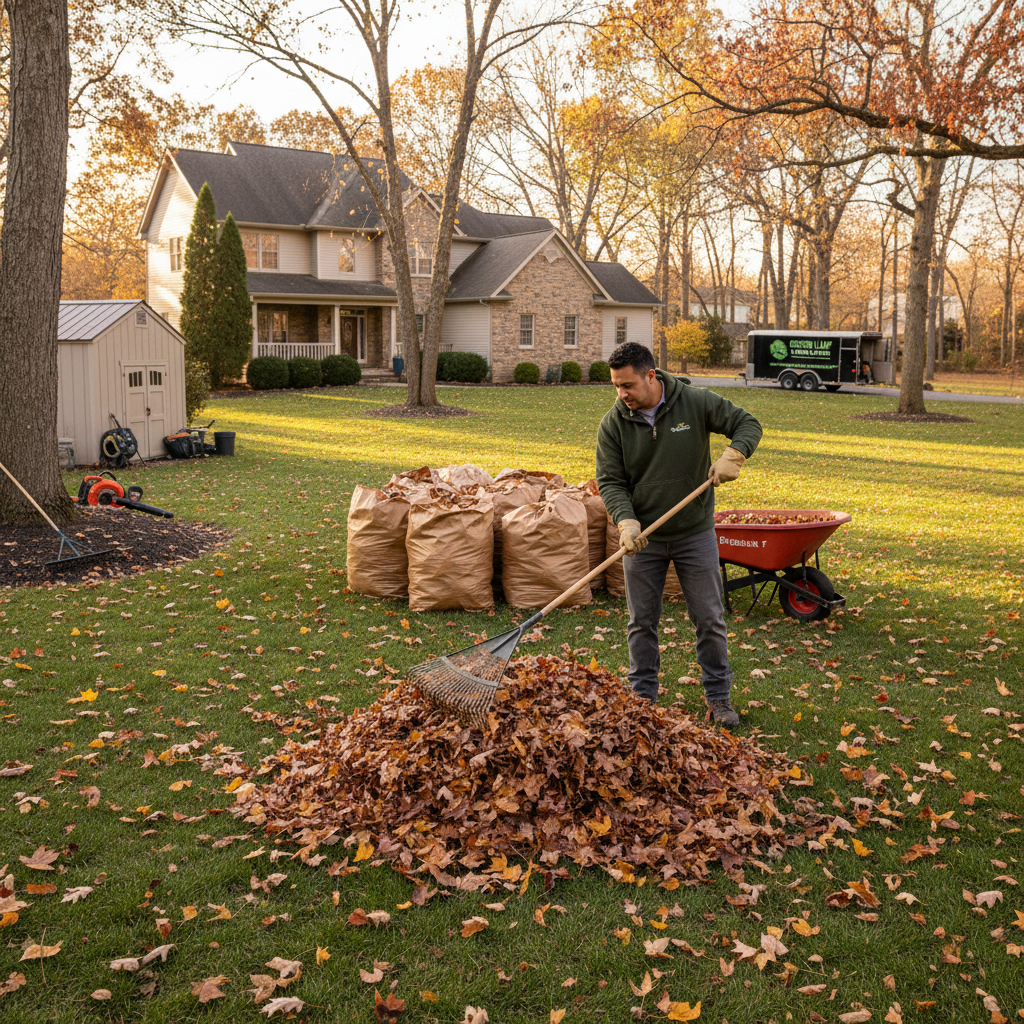 Seasonal yard cleanup service by MowMoney Inc.