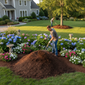 Professional mulch installation by MowMoney Inc.